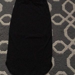 La hearts black midi pencil skirt